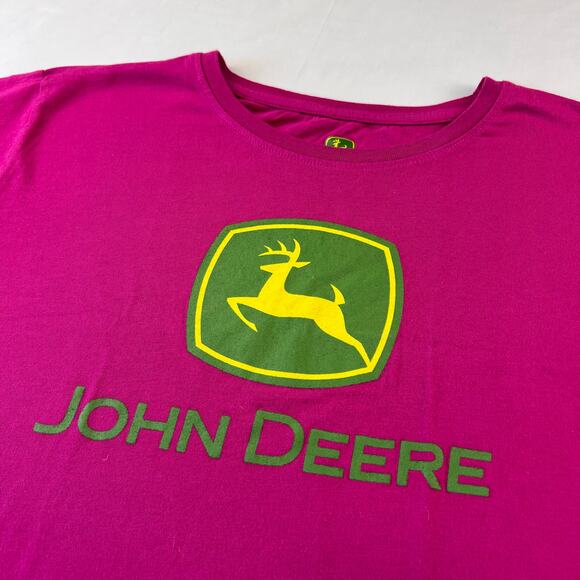 John Deere Pink Women's T-shirt size large - Picture 3 of 5